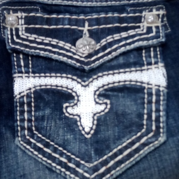 Rock Revival Women's 26 Dark Wash Straight Jeans NWT DEFECT - Picture 2 of 16